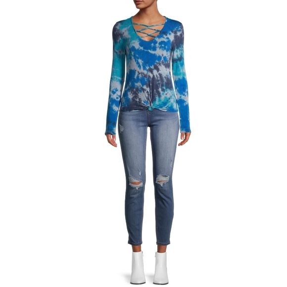 NO BOUNDARIES TIE DYE TEE TOP - Picture 3 of 6